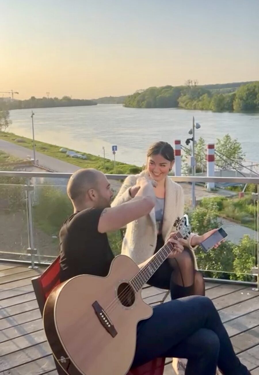 Moment musical en extérieur